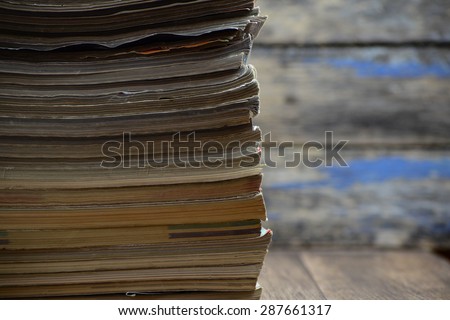 Big stack of old magazines