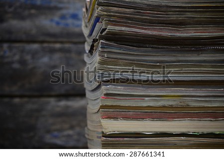 Big stack of old magazines
