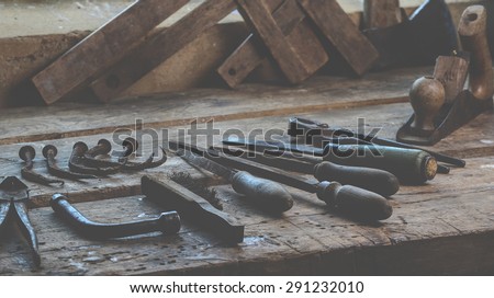 Set of tools for the carpenter