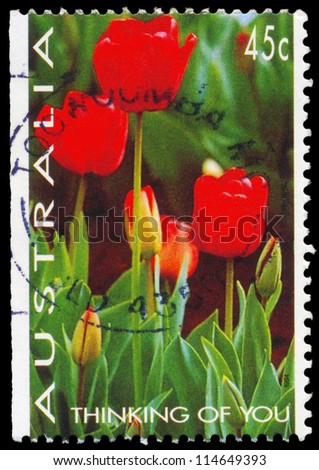 AUSTRALIA - CIRCA 1994: A Stamp printed in AUSTRALIA shows the Tulips, 