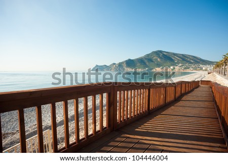 A user friendly walkway leading down to the beach from the promenade