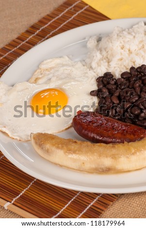 Bandeja paisa, a hearty  Colombian lunch