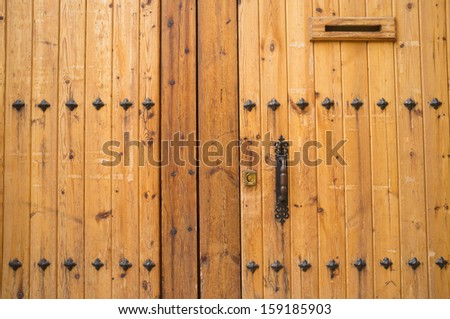 Full frame take of an old wooden door