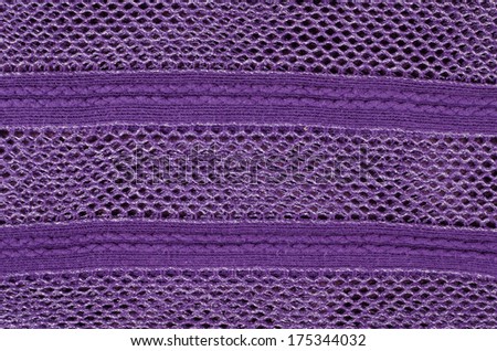 Fabric with interwoven crochet work, a textile texture