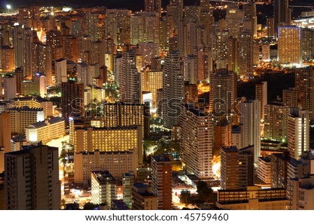 The skyscrapers of one of EuropeÂ´s prime holiday destinations, Benidorm