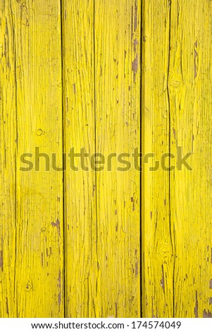 Color paint on old wooden fence