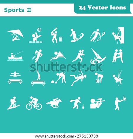 Sports, Recreation, Hobbies Vector Icons