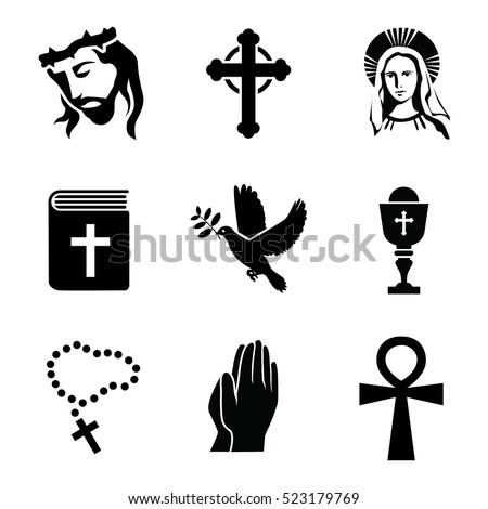 Christianity vector icons