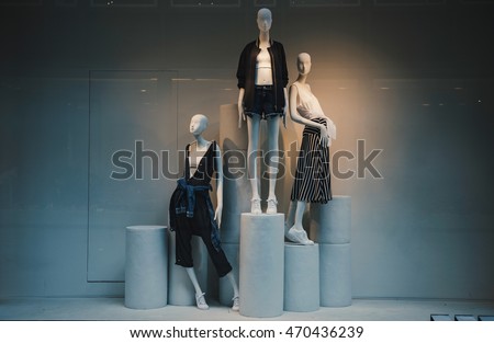 Display of a clothing store