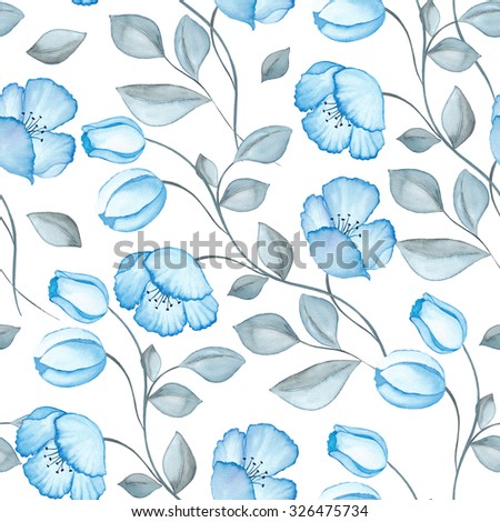 Seamless floral pattern. Vintage flowers background. Decorative ornament backdrop for fabric, textile, wrapping paper, card, invitation, wallpaper.