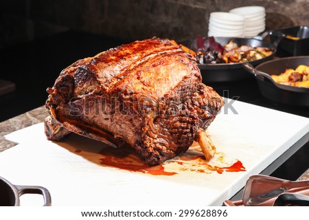Prime Rib Steak on cutting board