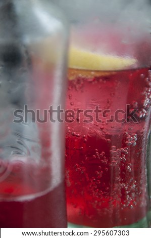 refreshing.\
bitter soda glasses with lemon and very cold ice.\
Bitter, carbonated drink that is made from twenty herbs and aromatic plants with a bitter touch of orange and gentian