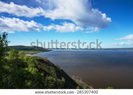 View of the river called the Amur.