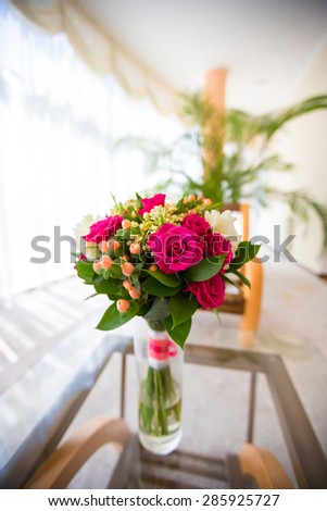 flowers rose table wedding