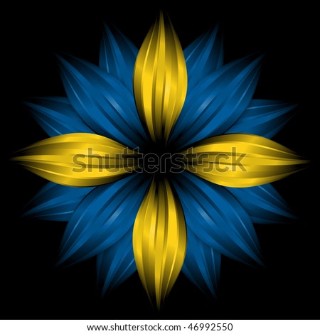 with sweden flag colors on