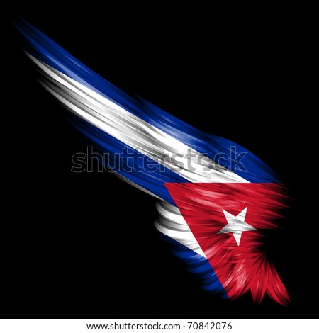 with Cuba flag on black