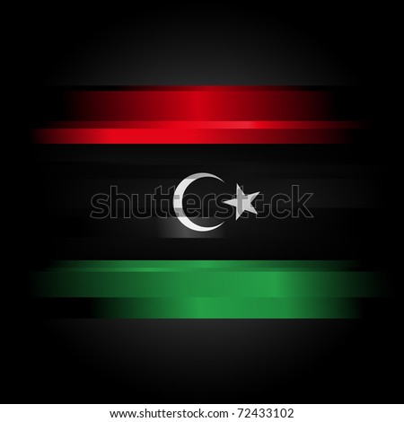 Flag In Libya