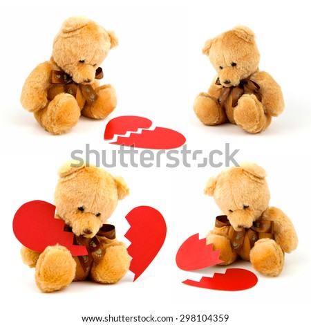 heartbroken teddy bear