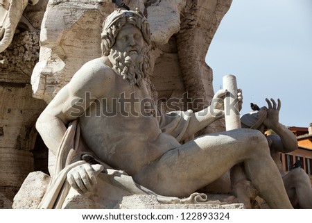 The Fountain of the Four Rivers -  Piazza Navona, Rome, Italy