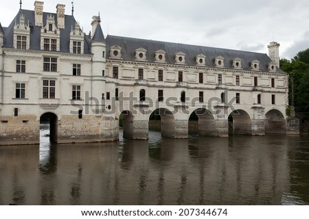 Castle of Chenonceau. Known as the castle of the ladies was built in 1513  and is one of the most visited in the Loire Valley.