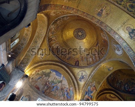 Interior of St Mark s Basilica Venice Italy