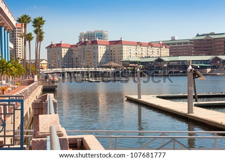 TAMPA, FLORIDA - NOV 16:  Tampa Convention Center\'s view of Harbour Island and Channelside Walkway, future site for the Republican National Convention in downtown Tampa, Florida on Nov. 16, 2009.