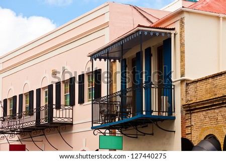 Colorful building exteriors, part of the Caribbean culture