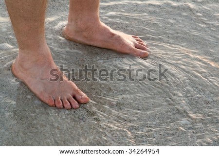 Sandy Feet in Gulf of Mexico Waters