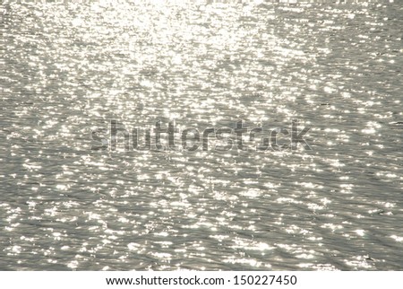 sun patches of light on a lake surface