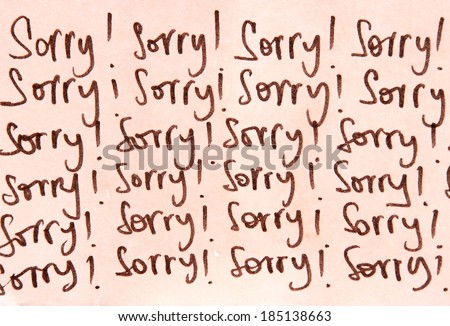 sorry note