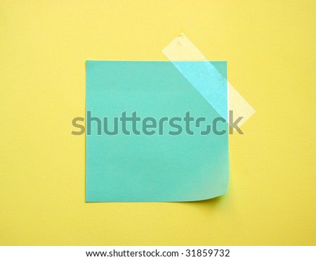 empty note pad with sticky tape