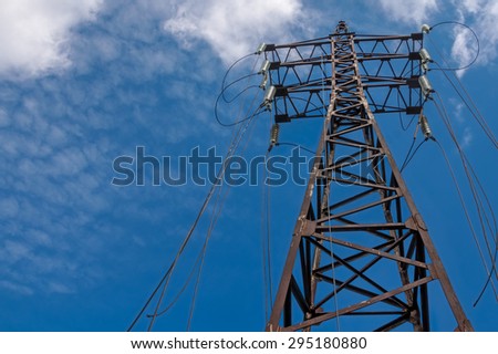 After switching to more efficient underground cables the hanging power line support pylons are disconnected from the electrical grid