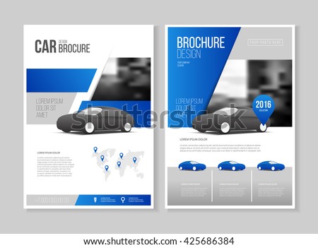 Car brochure. Auto Leaflet Brochure Flyer template A4 size design, car repair business catalogue cover layout design, Abstract presentation template