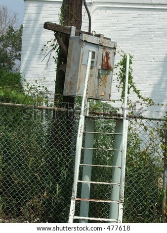 ladder to electric box