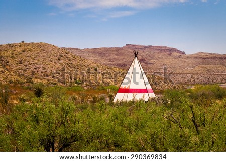 A teepee in the West Texas Landscape