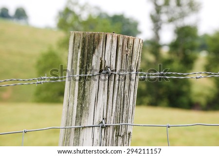 Fence Post on Farmland