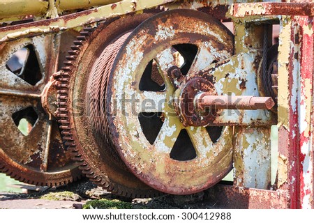 Old Rusted Industrial Pulley