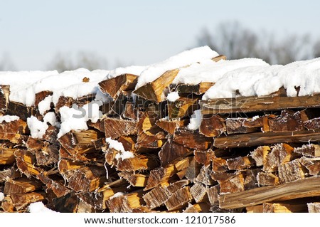 fuel-wood in wintertime