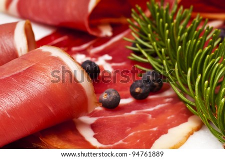 smoked ham of the Black Forest