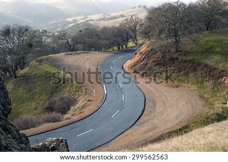 Landscape with road California