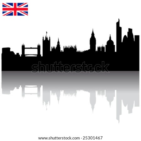 london skyline vector. vector London silhouette
