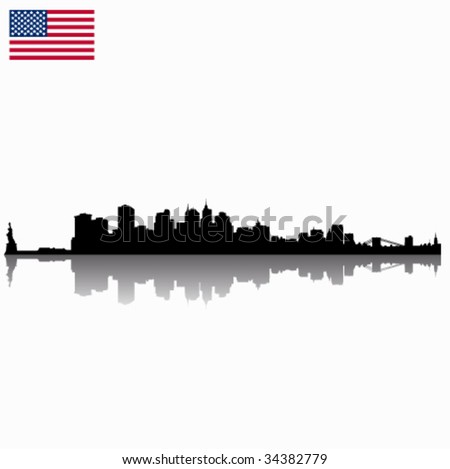 new york skyline silhouette. vector New York silhouette