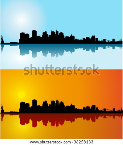 new york skyline silhouette. vector New York silhouette