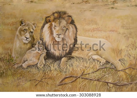 Pride of lions on vacation