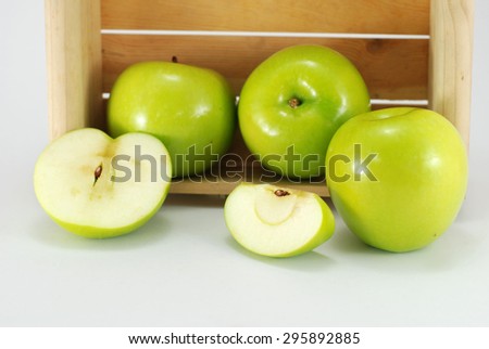 Green Apple on white background.