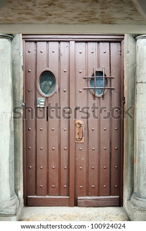 Vintage modern door