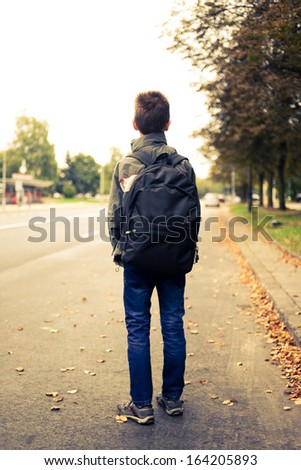 schoolboy walk alone