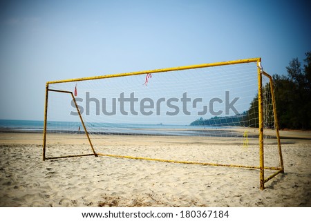 football gate in the beach