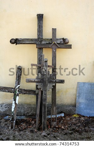 Few wooden old cross