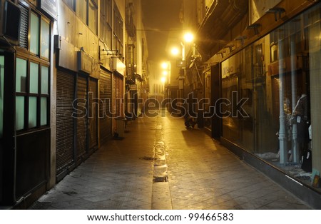 dark alley, Seville, Spain